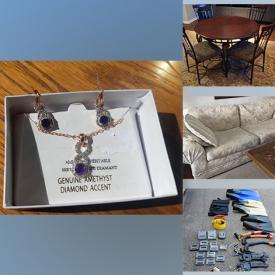 MaxSold Auction: This online auction includes B350 motherboard, diamond earrings, furniture such as sofa, loveseat, wooden armchair, and dresser, handbags, glassware, SCUBA gear, and much more!