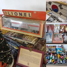 MaxSold Auction: This online auction features vintage Lionel trains, vintage toys, Barbie, Frigidaire stove, Whirlpool dryer, GE washer, Kenmore refrigerator, signed wall prints, record albums, Onkyo stereo, DVDs, dressers, coffee table, desk with shelving and rocking chair and much more!