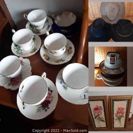 MaxSold Auction: This online auction features teacup/saucer sets, aquarium, small kitchen appliances, watches, puzzles, guitars, craft supplies, play kitchen, NIB toys, train sets, inflatable boat, sports equipment and much more!