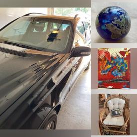 MaxSold Auction: This online auction features 2004 Mercedes Wagon, silver plate, crystal ware, 60” Vizio TV, framed oil paintings, art glass, furniture such as coffee table, couch with blankets, bentwood armchairs, and art deco buffet, kitchenware, Sanyo stereo, area rugs and much more!