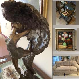 MaxSold Auction: This online auction features 50” Pioneer TV, Limoges, Mikasa, silver plate, Lladro, furniture such as wooden tables, lamps, antique chair, rolling bar cart, NIB table and chairs set, nightstand and dresser, Sony turntable, Apple computer, framed wall art, hardware, small kitchen appliances, Amana refrigerator, area rugs, crystal ware, DVDs, CDs, LPs, plants and much more!