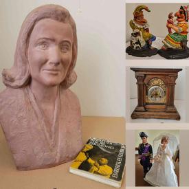 MaxSold Auction: This online auction features Art Glass, Teacup/Saucer Sets, Onyx Figures, Steins, Trinket Dishes, Wicker Furniture, Jewelry, Disney Stuffed Collectibles, Artisan Birdhouses, Indigenous Art, Vintage Pyrex, Snowboard, Power Tools and much more!