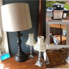 MaxSold Auction: This online auction features a Thomasville nightstand, dresser and mirror, cabinets, vintage drop leaf table, flatware, china dishes, bug zapper, milkshake machine, massager, steamer, exercise equipment, paint and tools, tires and much more!