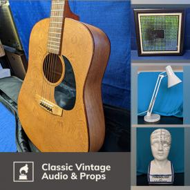 MaxSold Auction: This online auction features stereo equipment, musical Instruments, Mid-century lamps, MCM collectibles, artworks, photography equipment, vinyl records, art books, vintage kitchen items and much more!