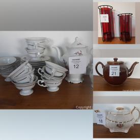 MaxSold Auction: This online auction features Studio Pottery, Antique Water Pitcher, Art Glass, Silver Plated Servingware, Table Linens, Jewellery, Women's Shoes & Boots, Wet Suit, Sports Equipment, Antique Sideboards, Antique Piano, Leather Furniture, Small Kitchen Appliances, Sewing Machine, Party Dresses and much more!