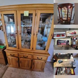 MaxSold Auction: This online auction features luggage, tools, dresser, tools, shelving, sewing machine, small kitchen appliances, lighted hutches, office supplies, oil lamps, guitar, standing jewelry box, model kits, assistive devices, garden art and much more!