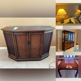 MaxSold Auction: This online auction features Linens, Costume jewelry, Home Decor, Jewelry Stand, Wooden Chairs, Waterford crystal golf club & more, Dining Room Table With Leaf and much more.