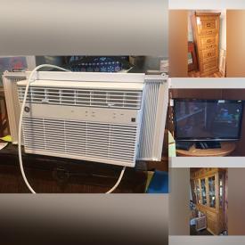 MaxSold Auction: This online auction features various items such as lawnmower, table, stools, chairs, dresser, air conditioner, lamps, tv, plant, stand, basket, candles, shelves, books, DVD&#39;s, sofa, wall art, pots, pans, microwave, clock, clothing, nightstand, bed, fan, vacuum and much more.