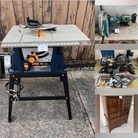 MaxSold Auction: This online auction features Aquarium, Solid Wood Furniture, Sofa, Office Desk & Chairs, Table Lamps, Small Kitchen Appliances, Fabric, Sewing Machine, Power Tools and much more!