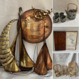 MaxSold Auction: This auction features items like chairs, vintage rug, copper boats, grooming kits, canister, cutlery set, embodied cushion, video camera, vintage magazine, hammock, toys, home decors, vacuum, gym equipment, glassware, macramé, shoes, costume jewelry and much more!