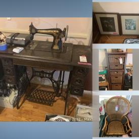 MaxSold Auction: This online auction features rolltop desk, bike, office supplies, women&#39;s clothing & shoes, collectible cars, porcelain dolls, art glass, small kitchen appliances, novelty teapots, salt & pepper shakers, stereo components, TV, new window AC unit, and much more.