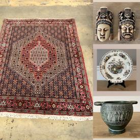 MaxSold Auction: This online auction features rugs, fames, oil paintings, film lights, Asian carvings, vases, Greek vessel, jewelry box, antique irons, dish sets, stamp collections and much more!