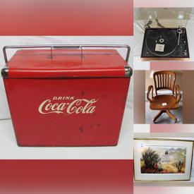 MaxSold Auction: This online auction features Wooden Sculptures, Stereo Components, MCM Jello Molds, Watches, Vintage Wooden Tea Cart, Collector Plates, Coca Cola Collectibles, Lego Kits, Lladro Figurine, Coins, LPs, Power & Hand Tools, Costume Jewelry, Sports Trading Cards and much more!