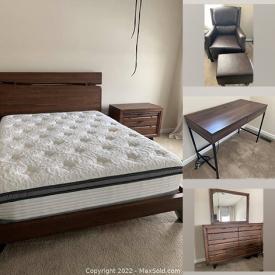 MaxSold Auction: This online auction features Computer Desk, Bedframes, Couch, Dresser, Wheelchair, TV, Patio Furniture, Stand Mixer and more!