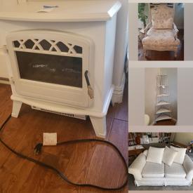 MaxSold Auction: This online auction features items such as Tile Tables, Ceramic Planter Pots, Fireplace Heater, Fitness Equipment, Table, Vase, Fireplace Screen, Sushi Sake Set, Cookbooks, Pillows, French Style Chair, Lamps Stands, CDs, Jewelry Box, Stool, Rugs, Hamper, Corner Shelf, tv and much more!