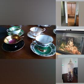 MaxSold Auction: This online auction features a coffee table, dresser and mirror, cabinets, crystal and wine glasses, record player, golf clubs, treadmill and much more!