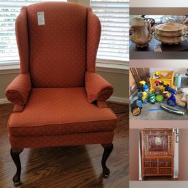 MaxSold Auction: This online auction features an antique wooden Asian birthing bucket, nesting tables, antique cabinet, oriental statues, appliances such as food processor, coffee maker, toaster oven, cleaning supplies and much more!