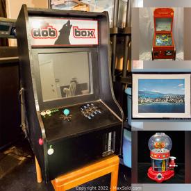 MaxSold Auction: This online auction features Arcade-style Video Game Console, Electric Model Airplane, Sports Collectibles, Mini Fridge, Star Trek Collectibles, DVDs, Sports Trading Cards, Simpsons Collectibles, Toys, Vintage Postcards, Wood Masks, M&M's Collectibles, Antique Tins and much more!