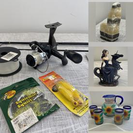 MaxSold Auction: This online auction features sterling silver jewelry, semi-precious stones, fossils, fishing gear, glassware, leather purses, vintage Hot Wheels and much more!