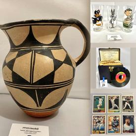 MaxSold Auction: This online auction features vintage Olympic M&M toppers, mugs, vintage vanity items, office supplies, coins, stamps, Southwest pottery, seasonal decor, kitchenware, vintage children&#39;s accordion, Delft, games, vintage Cabbage Patch kids bank, baskets, Pyrex, records, train set, Rogers Bros cutlery, vintage jewelry and much more!