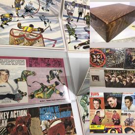 MaxSold Auction: This online auction features Elvis Presley collectibles, garden art, LPs, sports and non-sports trading cards, calligraphy supplies, DVDs, ephemera, and much, much, more!!