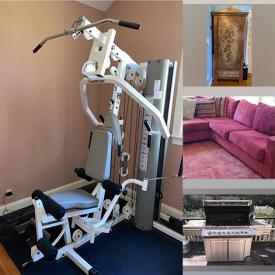 MaxSold Auction: This online auction features a café table and chairs, canopy bed, hanging wine rack, fondue set, snow blower, outdoor grill, foosball, bikes, Cybex Elliptical and much more!