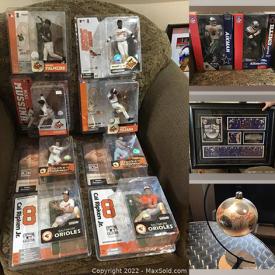 MaxSold Auction: This online auction features sports collectibles & memorabilia including jackets, autographed pictures, action figures, cards, books, jerseys, and Christmas ornaments autographed by rock legends, Funko Pops, coins, metal signs, pinback button collection and much more!