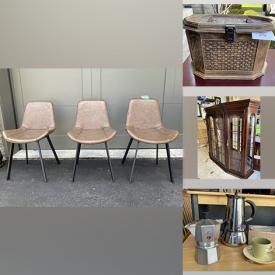 MaxSold Auction: This online auction features desk, bar stools, lamps, coffee table, end table, clothes rack, bed headboards, office chair, china cabinet, dining table, bookcase, teapot set, espresso maker set, computer monitor, fabric, clothing, glassware and much more!