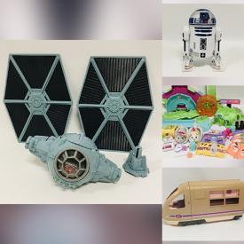 MaxSold Auction: This online auction features pressed glass bride’s basket, Coke glasses, Star Wars collectibles, cigar box, vintage toys, stuffed animals, ZuZu Pets collection, puppets, vintage barbie accessories and much more!