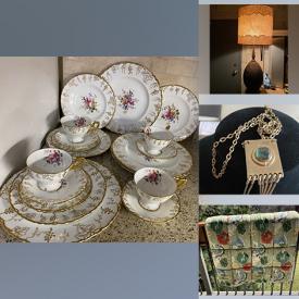 MaxSold Auction: This online auction features Collector Plates, Studio Pottery, Vintage Toy, Collectible Teapot, Vintage Jewelry, MCM Barware, Jade Bonsai Tree, Art Glass, Teacup/Saucer Sets, Vintage Pyrex, and much more!