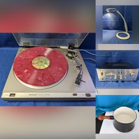 MaxSold Auction: This online auction features vintage stereo, Mid-century lamps, artworks, antique insulators, art glass, teacup/saucer sets, jewelry, vintage kitchenware, photography gear, art books, vintage pyrex, stereo components and much more!