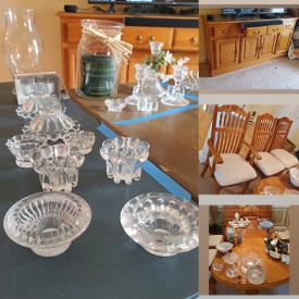 MaxSold Auction: This online auction features artwork, purses, Blankets, Candlesticks, Candles, Dishes, Glass Bowls, Glasses, Buffet Cabinet, Chairs, Glass Bowls, Table, China Hutch, Lighthouses, Sofa, Coffee Maker, Ninja Blender, Corning Ware, office chairs and much more!