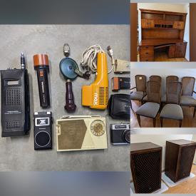 MaxSold Auction: This online auction features furniture, lamps, vintage speaker, medical scale, phones, vintage \"movie props\" and much more!