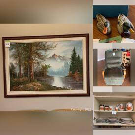 MaxSold Auction: This online auction features electric recliner, wheelchair, art glass, bear figurine collection, puzzles, Royal Dalton figurines, soapstone sculptures, chest freezer, happy cat bottles, teacup/saucer sets, small kitchen appliances, Hallmark Christmas collectibles, TVs and much more!