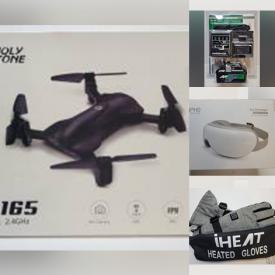 MaxSold Auction: This online auction features New in Box items such as smoke detectors, beauty appliances, drones, heated apparel, earbuds, pet products, massagers, security light, car products, and much more!