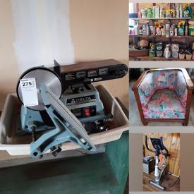 MaxSold Auction: This online auction features teak chairs, vanity mirrors, hutch, hurricane lamps, vintage HiFi, humidifier, air filters, ski boots, wine making items, vintage sport equipment, snow blower, gas mower, gardening items and much more!