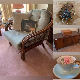 MaxSold Auction: This online auction features Cane Furniture, Lift Armchair, TV, Bistro Table, Teacup/Saucer Sets, Royal Doulton Figurine, Studio Pottery, Art Glass, Vintage Jewelry, Collector Plates, Small Kitchen Appliances and much more!