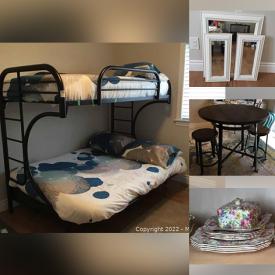 MaxSold Auction: This online auction features Bistro Set, Bunk Beds, Outerwear, Teacup/Saucer Sets, NIB Generator, Lawnmower, Snowblower, Power & Yard Tools, Leather Sofa Recliner, Children’s Books, Camping Gear, Toys, TV and much more!