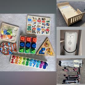 MaxSold Auction: This online auction features toys, toddler bed frame, dining set, power tools, toddler clothing, play table, babyproofing items, wooden puzzles, BBQ grill, kids bike, lawnmower, snow thrower, smoker, wetsuit, garden tools, TVs, drone, outerwear, sit/stand desk, compressor, newborn items, and much more!