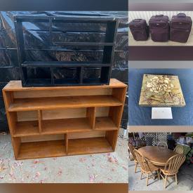 MaxSold Auction: This online auction features furniture such as dining set, vintage TV cabinet, dresser and armchairs, linens, luggage and much more!