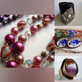 MaxSold Auction: This online auction features sterling silver, 14k gold and pearl jewelry, embroidery, costume jewelry, acrylic painting, home decor and more!