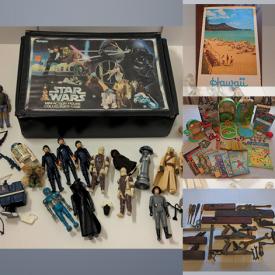 MaxSold Auction: This online auction features Star Wars collectibles, vintage kitchenware, vintage CED video discs, vintage movie & travel posters, cobbler stand, Pokemon collectibles, vinyl records, hand tools, vintage sailboat, vintage postcards, vintage tools, stereo components, and much, much, more!!