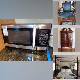 MaxSold Auction: This online auction features items such as Bar Stools, Wooden Clock, Microwave, Kitchen Cart, Dining Chairs, Rug, Dining Chairs, Dining Table, Lamp, Side Table and Candle Lights, Wall Art, Pewter Candle Holders, Side Table, Massage Lounger, Nesting Tables, Chair and Ottoman, Coffee Table, Floor Lamp, Console Table, Toshiba DVD, Samsung VCR, Dining Chairs, Bowls, Plates, Fiesta Dishware, Bean Pots, Coloured Glass, Pitchers, Coffee Pot, Toaster ,Waffle Maker, Stove Top Kettle, Kitchen Utensils and much more!