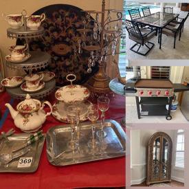 MaxSold Auction: This online auction features end tables, buffet, bar stools, dresser and mirror, vanity table, sushi serving dishes, sewing machine, chocolate fountain, wall decor, telescope, camping gears and much more.