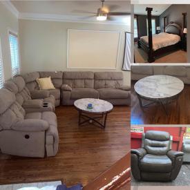 MaxSold Auction: This online auction features sectional sofa, char, table, bar stools, dining table, side board, dining chairs, dressers, bed, lamps, nightstands, desk, office chairs, rugs, ottoman, wardrobes and much more!