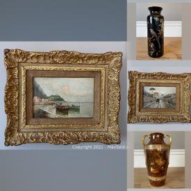 MaxSold Auction: This online auction features antique blue/white porcelain, vintage jewelry, Meissen porcelain, antique Doulton Burslem vase, Indigenous art, framed wall art, and much more.