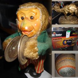 MaxSold Auction: This online auction features silver plate, signed art, vintage toys, vintage Coca-Cola, vinyl LPs, lamps, glassware, furniture such as antique dresser, antique china cabinet, bar stools, and coffee table, bicycles, DVDs, power tools, fishing gear and much more!