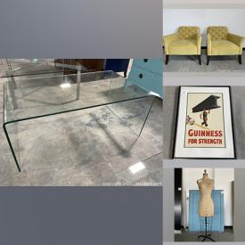 MaxSold Auction: This online auction features a Professional Stager, including Framed Prints, Area Rugs, amrchairs, Occasional Tables, Decorative Statues, Lamps, Home Decor, Pillows, Mirrors, Vases, Barstools, Duvet Covers, Posters and much more!