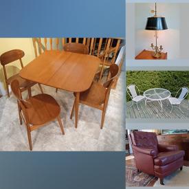 MaxSold Auction: This online auction features vintage leather recliner, antique candlesticks, teak table, soapstone carving, antique food press, antique oil lamps, chainsaw, LPs, bicycles, garden artifacts, smoker, patio furniture, and much more!!