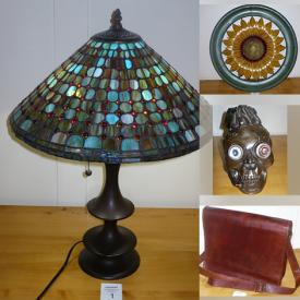 MaxSold Auction: This Charity/Fundraising Online Auction features Tiffany-style lamps, metal wall art, steampunk art, new beauty products, wind chimes, money banks, table linens, and much more!!